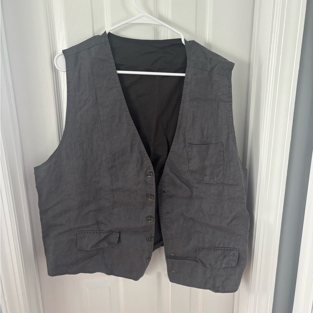 Linen Suit Vest